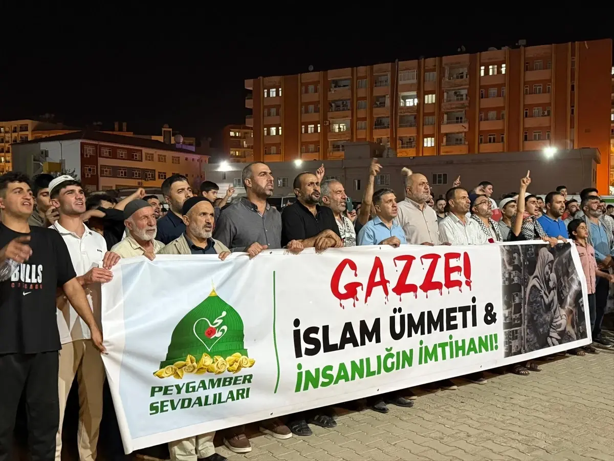 Mardin'de Gazze İçin Protesto Yürüyüşü
