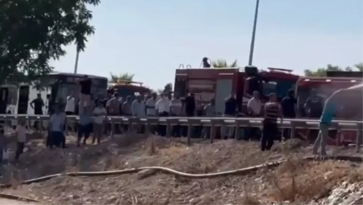 Şanlıurfa'da Otobüs Yangını