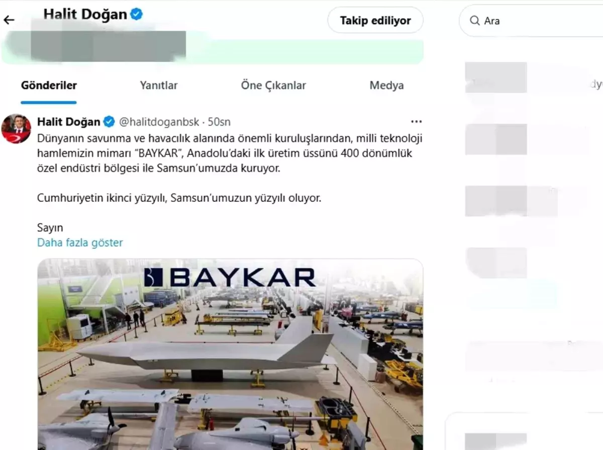 BAYKAR, Samsun'da Üretim Üssü Kuruyor