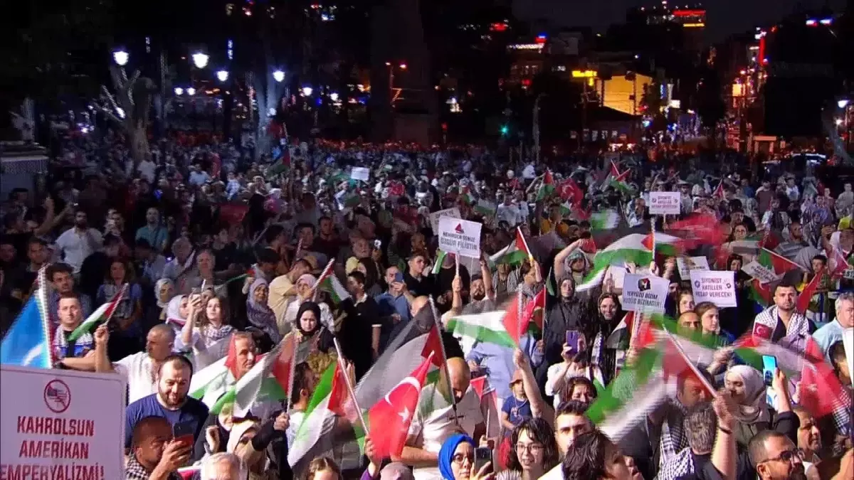 İstanbul'da Gazze Protestosu