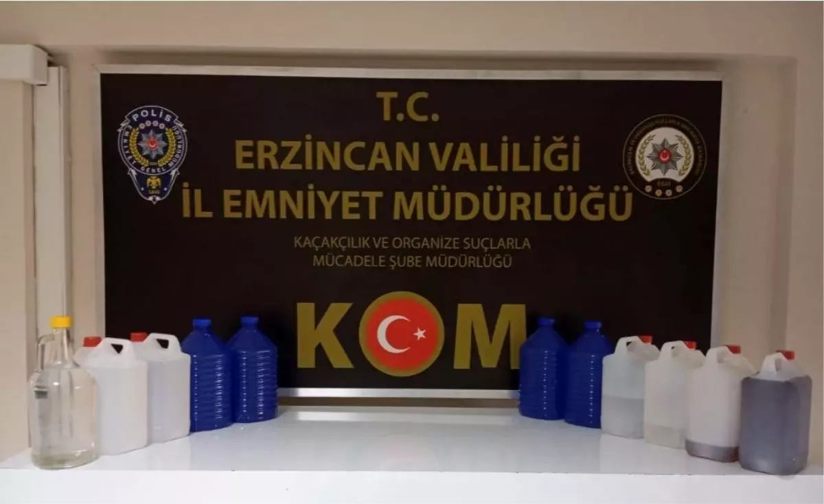 Erzincan'da 42 Litre Kaçak İçki Yakalandı