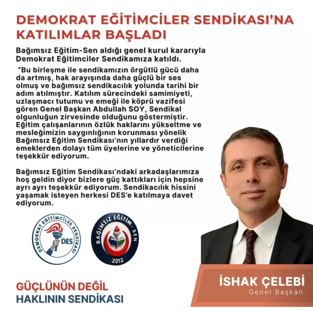 Bağımsız Eğitim-Sen DES'e Katıldı