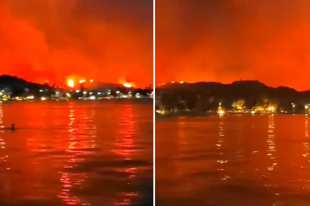 Yunanistan'da Orman Yangınları Sağlık Kuruluşlarını Tahliye Ettirdi