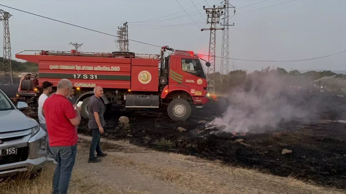 Çan'da Mera Yangını Kontrol Altına Alındı