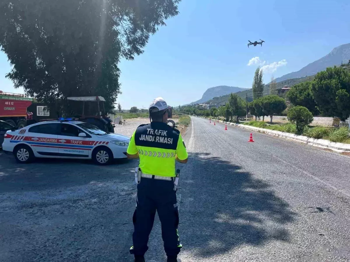 Söke'de Drone ile Trafik Denetimi