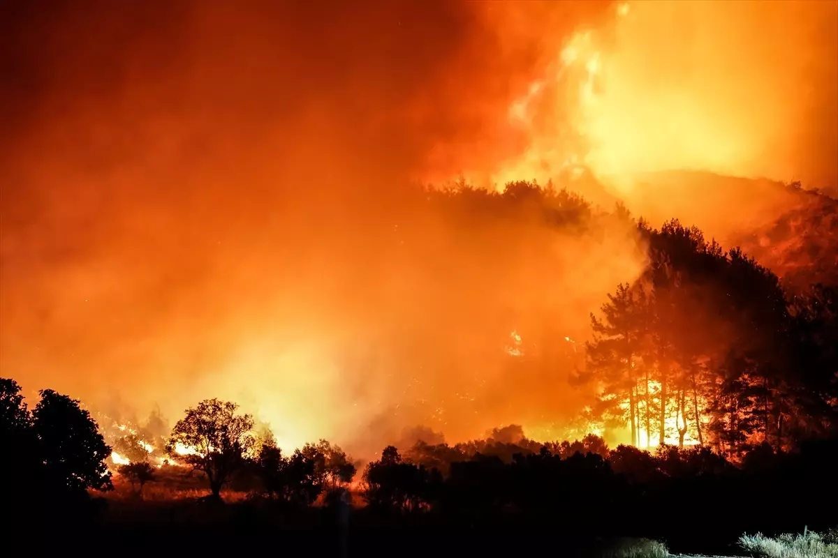 Çanakkale'de Orman Yangınına Müdahale Devam Ediyor