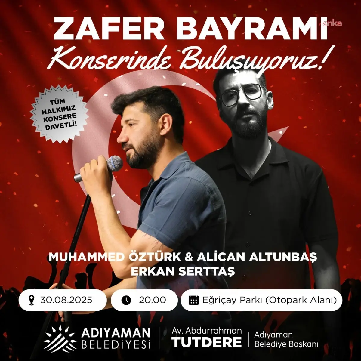 Adıyaman'da 30 Ağustos Zafer Bayramı Kutlamaları İçin Konser Düzenleniyor