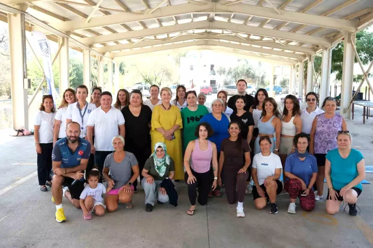 Bodrum'da Çiftlik Kadın Yaşam Merkezi'nde Açık Hava Spor Günü Etkinliği