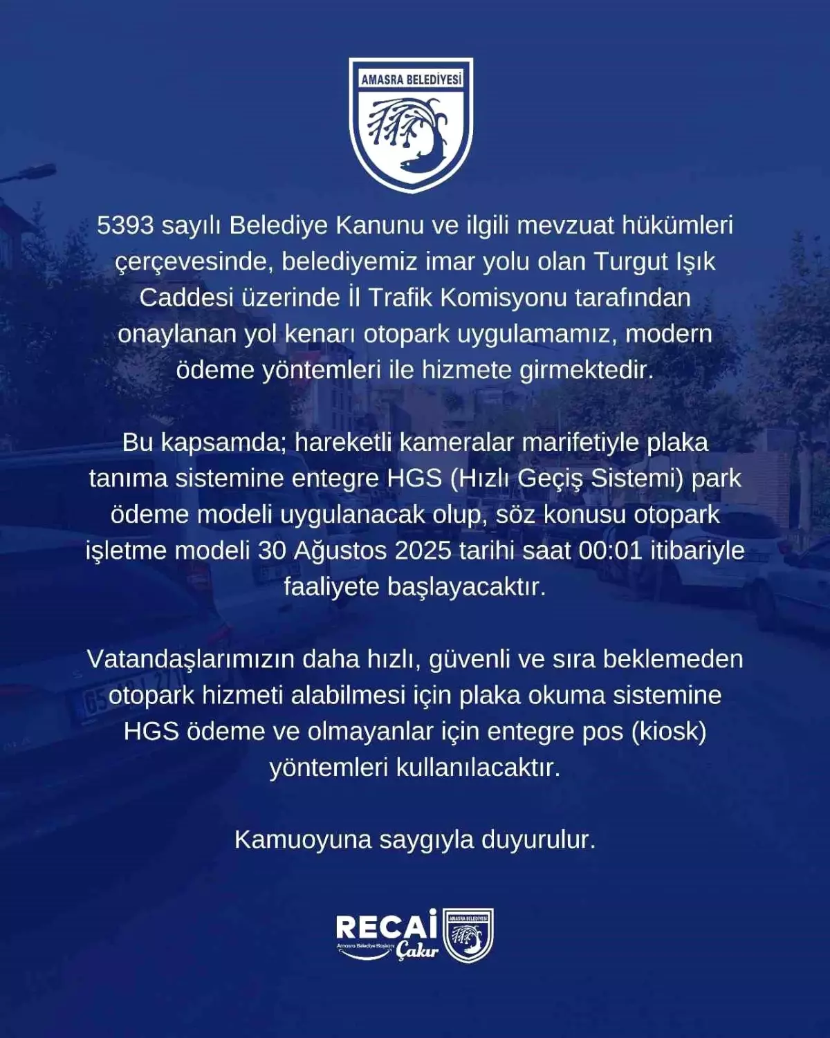 Amasra'da Hızlı Geçiş Sistemi ile Park Ödeme Modeli Başladı