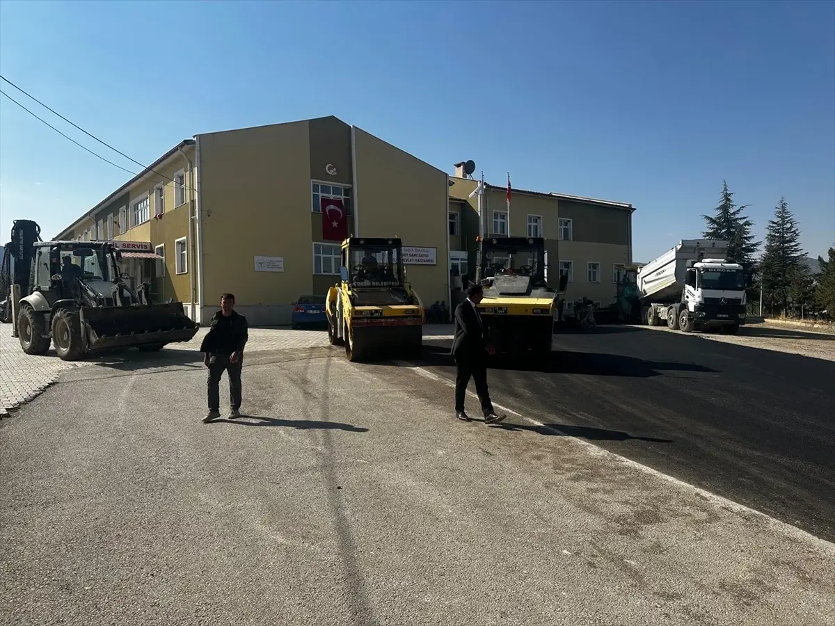 Çorum ve Uğurludağ'dan Ortak Asfalt Çalışması