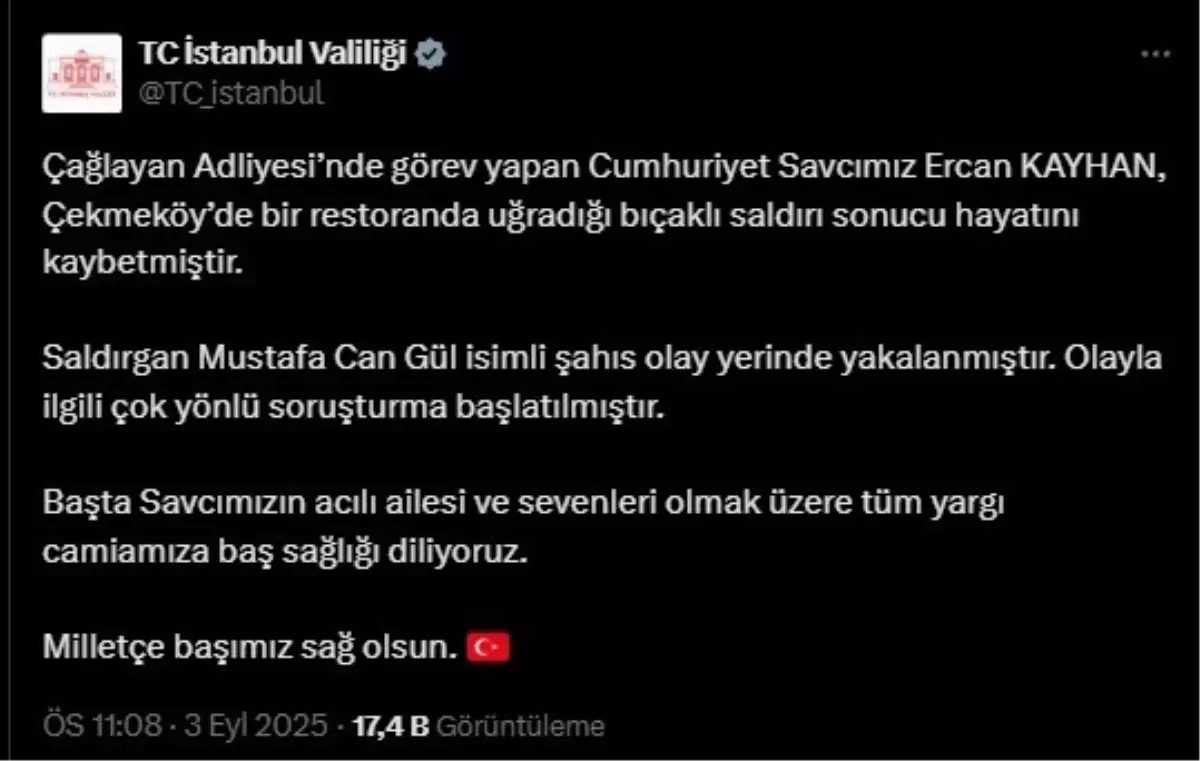 Savcı Ercan Kayhan Bıçaklandı