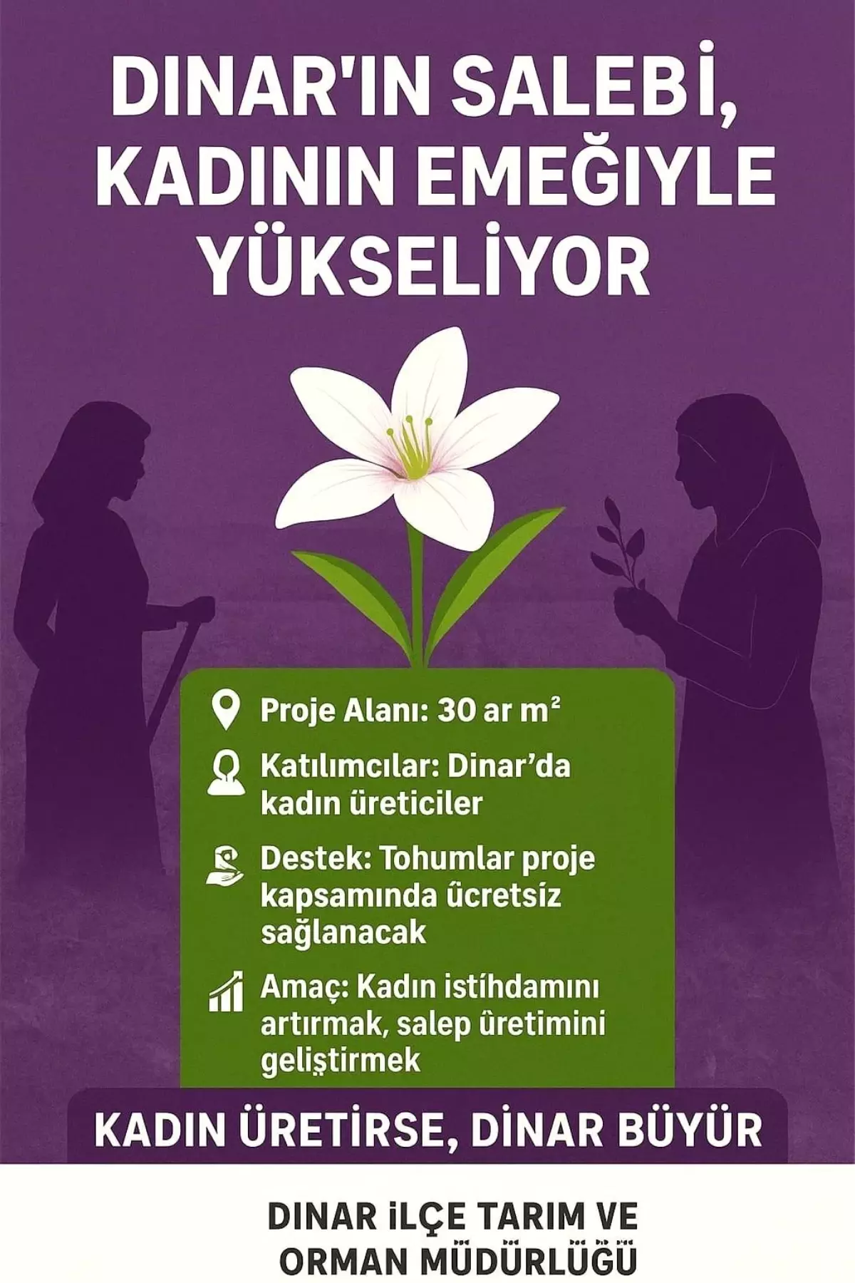 Dinar'da Kadın Çiftçilere Salep Projesi