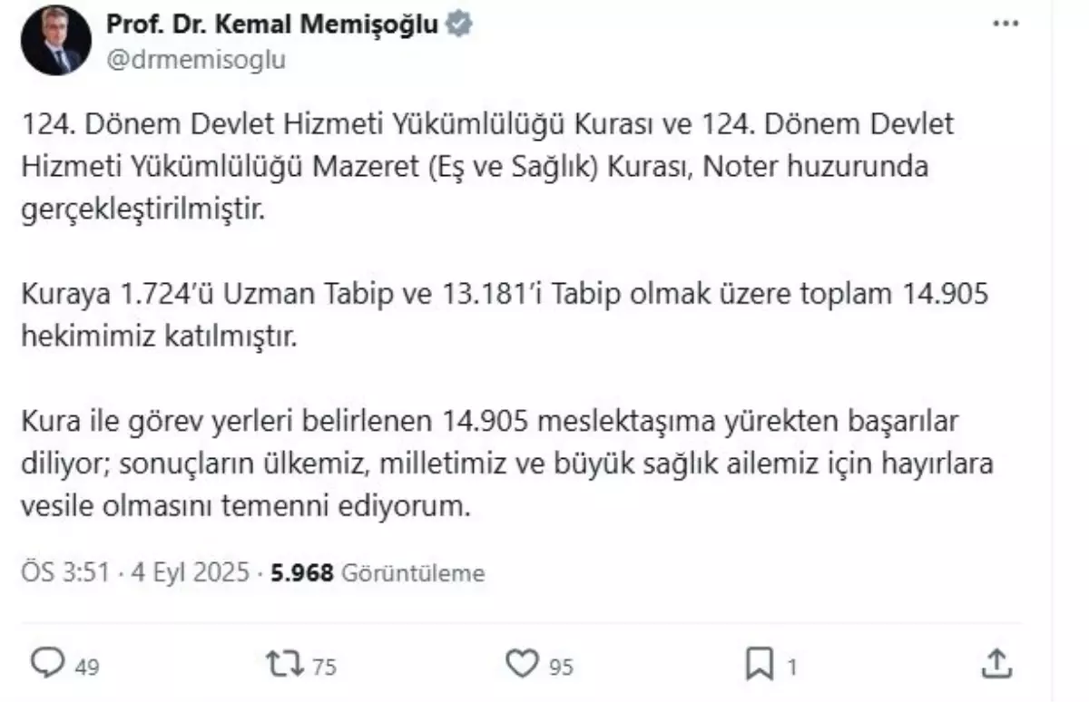 DHY Kura Sonuçları Açıklandı