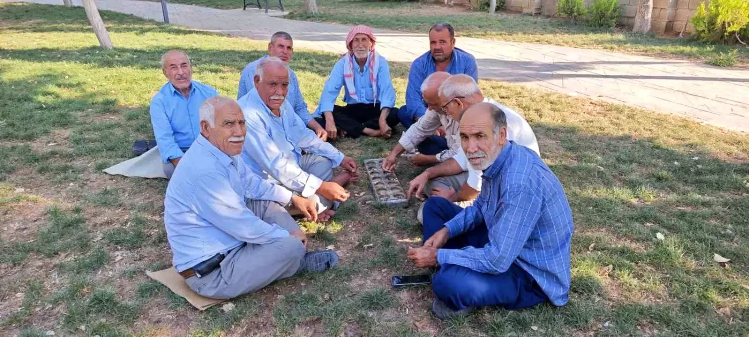 Suruç'ta Yaşlılar Mangala Oyunu ile Zaman Geçiriyor