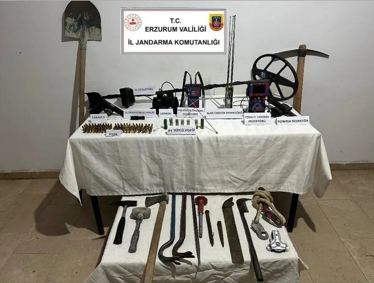 İspir'de Kültürel Miras Operasyonu: 5 Şüpheli Yakalandı