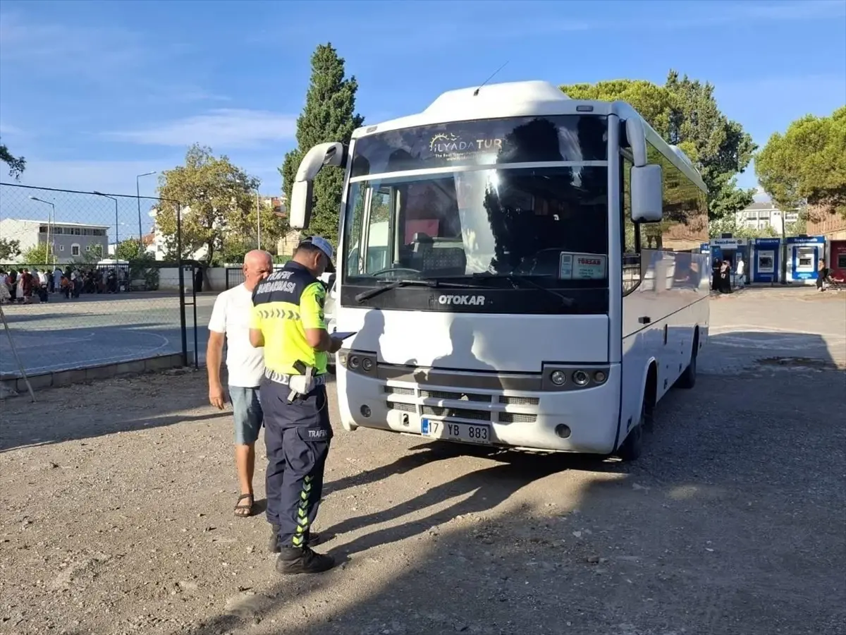 Ayvacık'ta Okul Servislerine Denetim