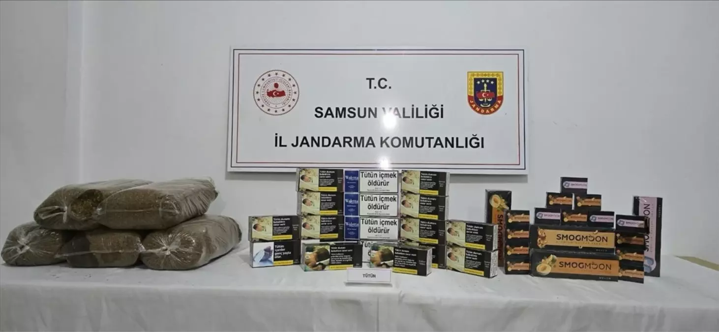 Tekkeköy'de Bandrolsüz Tütün Ele Geçirildi