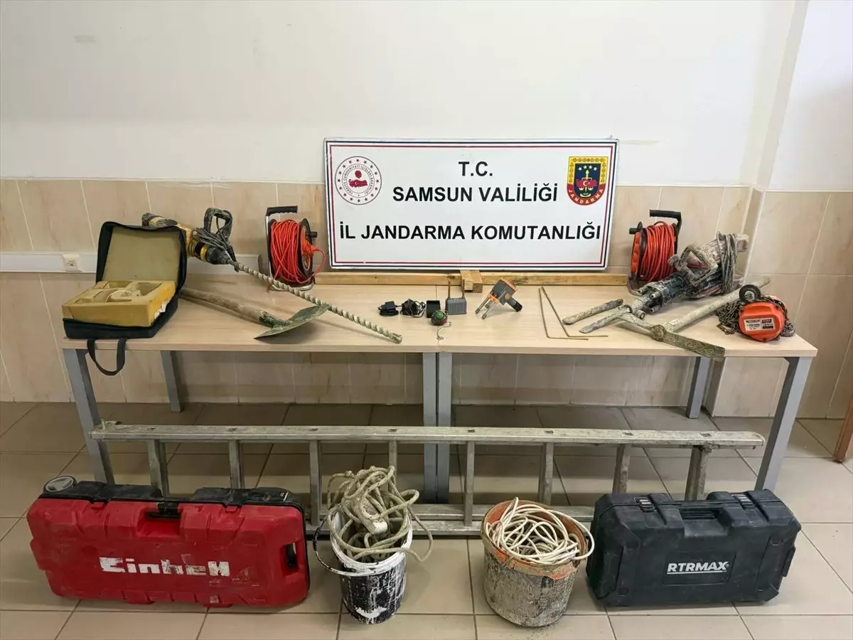 Alaçam'da İzinsiz Kazı Operasyonu