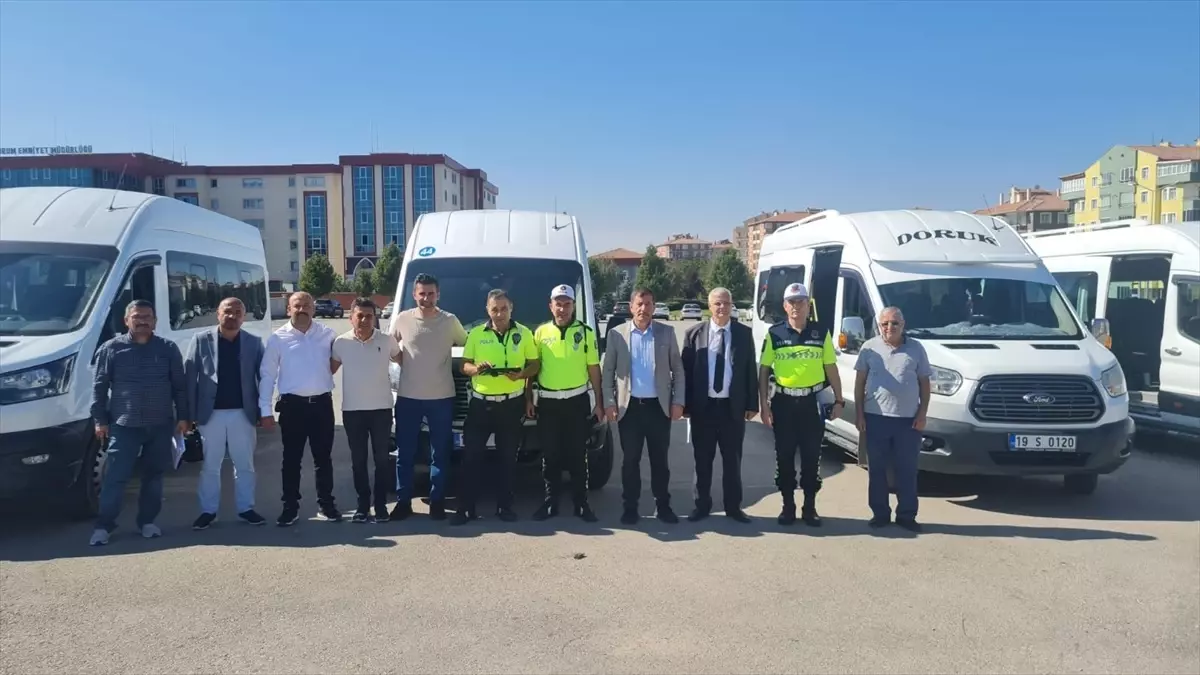Çorum'da Okul Servisleri Denetleniyor
