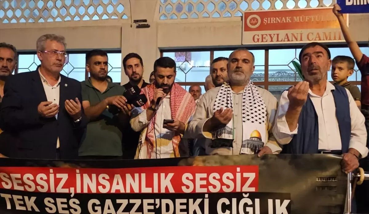 Şırnak'ta Filistin'e Destek Gösterisi