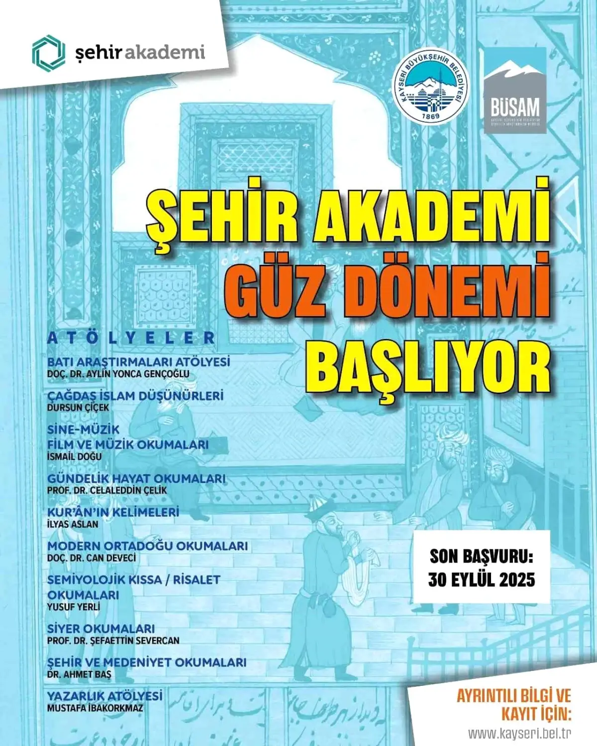 Kayseri'de Şehir Akademi Güz Dönemi Başlıyor