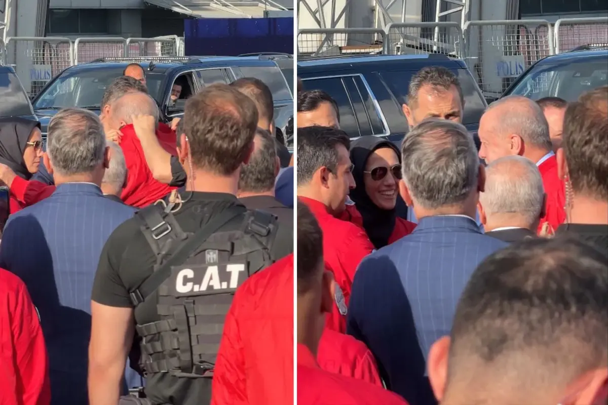 Cumhurbaşkanı Erdoğan'ın TEKNOFEST'i ziyaretine damga vuran görüntü