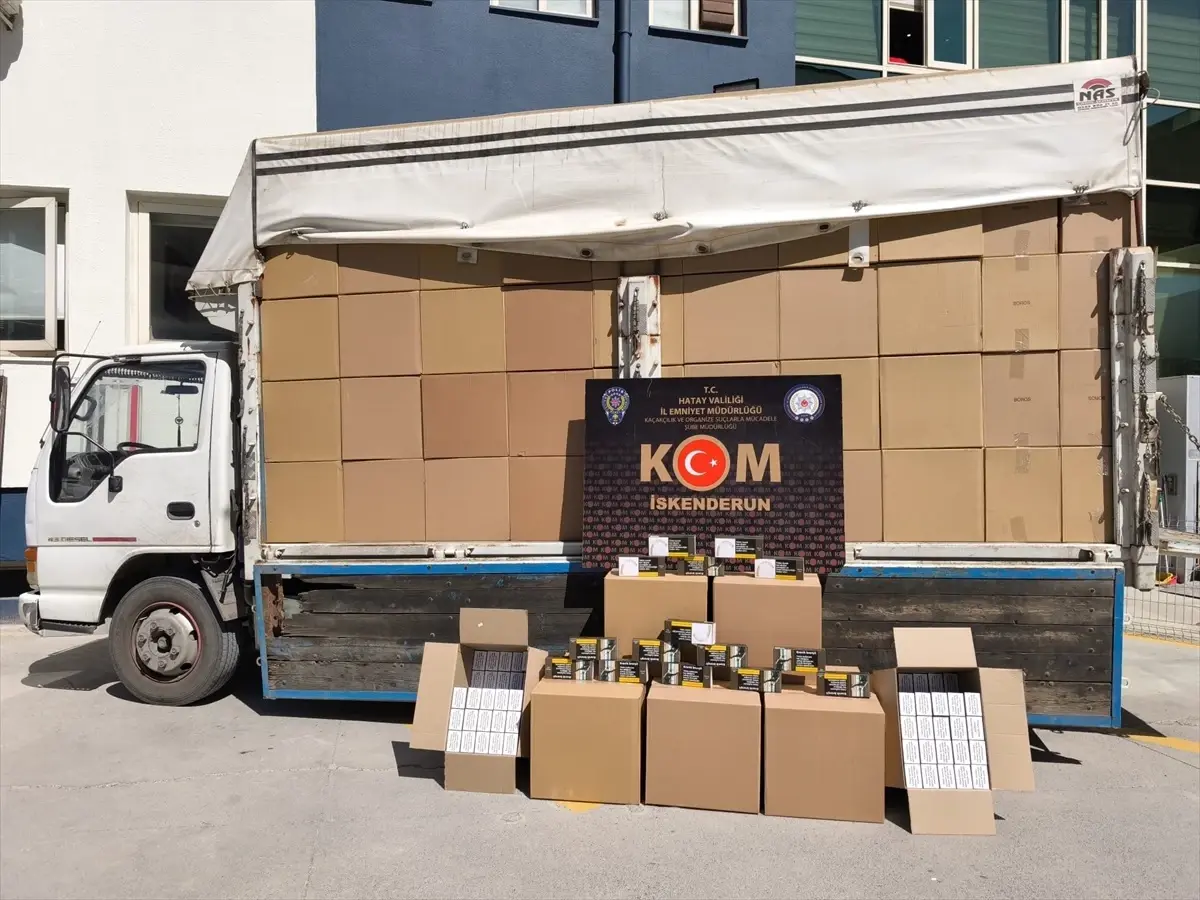 Hatay'da 2.76 Milyon Makaron Ele Geçirildi