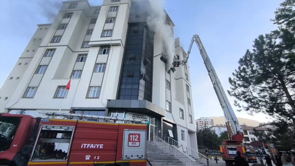 Elbistan'da Özel Yurt Yangını