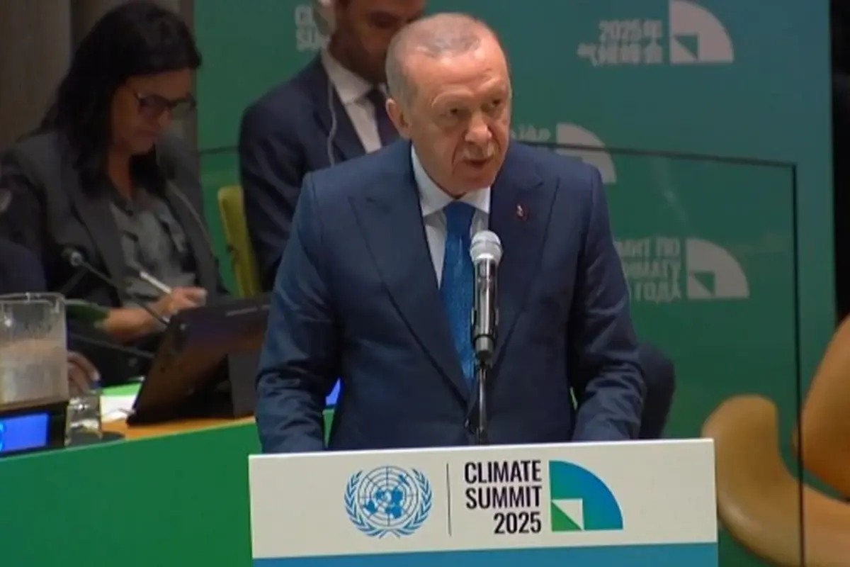 Cumhurbaşkanı Erdoğan, Birleşmiş Milletler İklim Zirvesi'nde konuşuyor