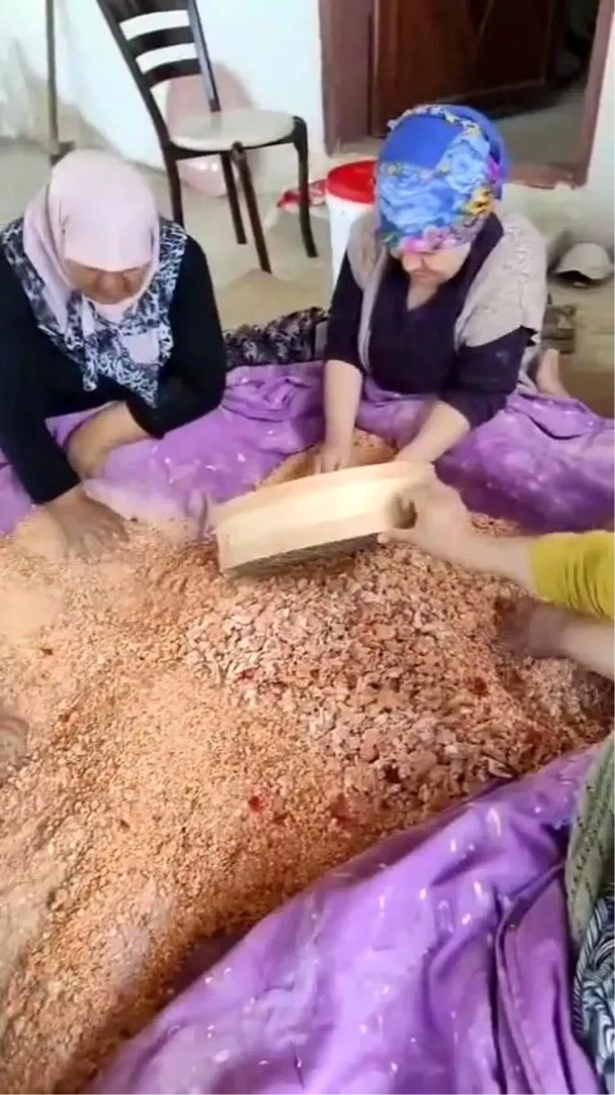 Boyabatlı Kadınlardan Kışlık Tarhana İmece Usulü
