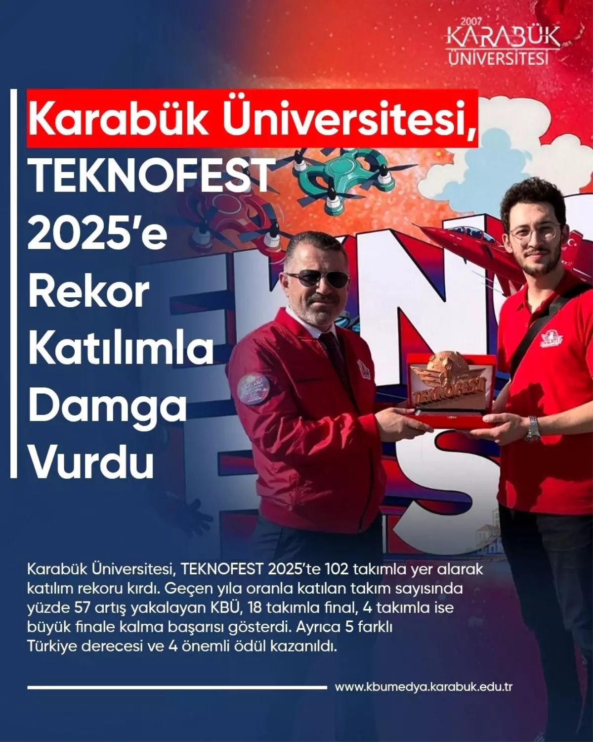 Karabük Üniversitesi TEKNOFEST 2025'te Rekor Kırdı