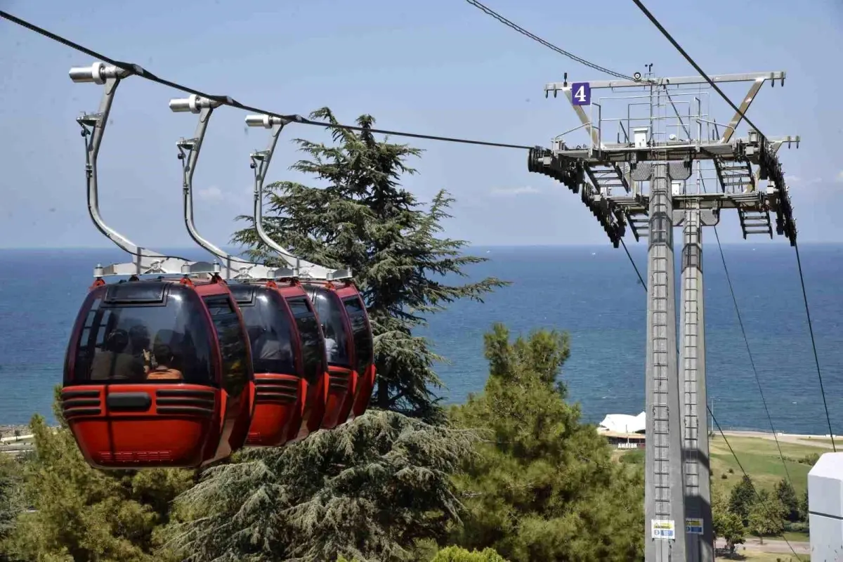 Samsun'un Teleferik Hattı Modernizasyon Sonrası Yoğun İlgi Gördü