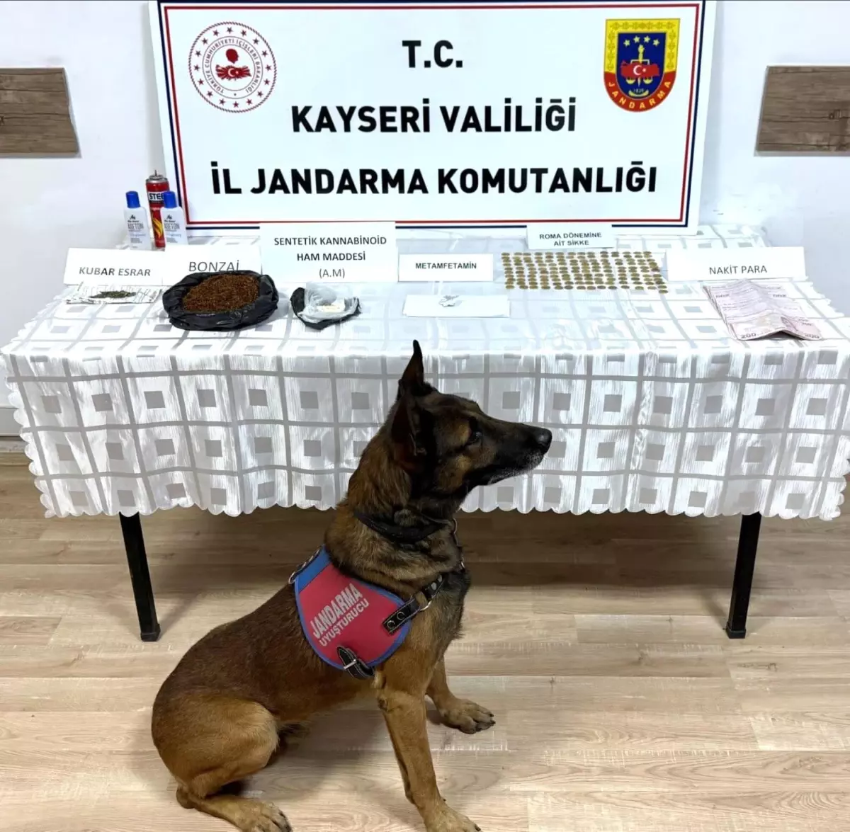 Kayseri'de Uyuşturucu ve Tarihi Sikkeler Ele Geçirildi