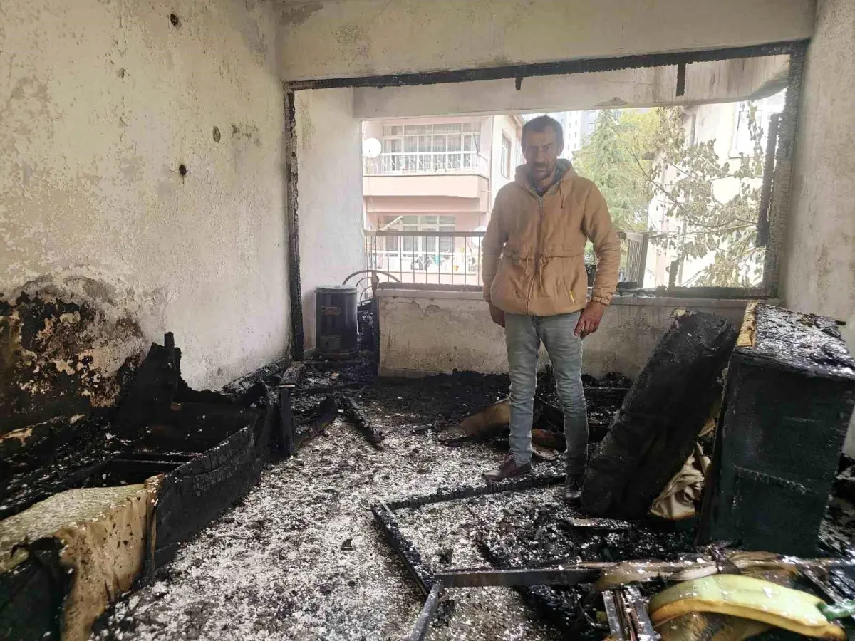 Talas Belediyesi yangın felaketi yaşayan Beydilli Ailesi'ne yardım eli uzattı