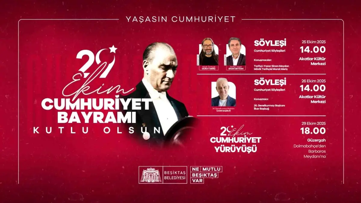 Beşiktaş'ta Cumhuriyet Bayramı Coşkusu