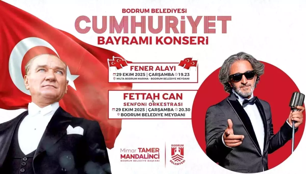 Bodrum'da 29 Ekim Cumhuriyet Bayramı Coşkusu