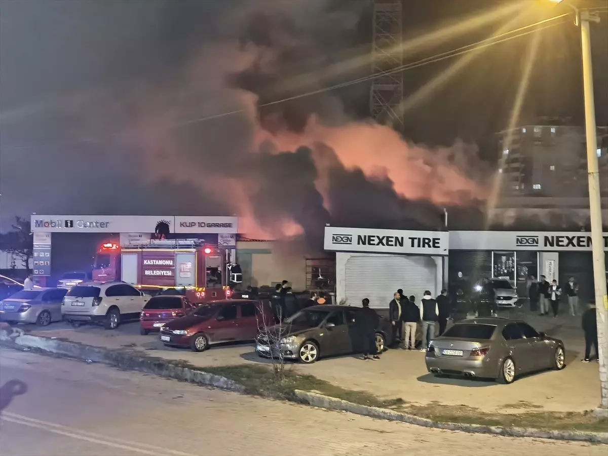 Kastamonu'da Atölyede Yangın Çıktı