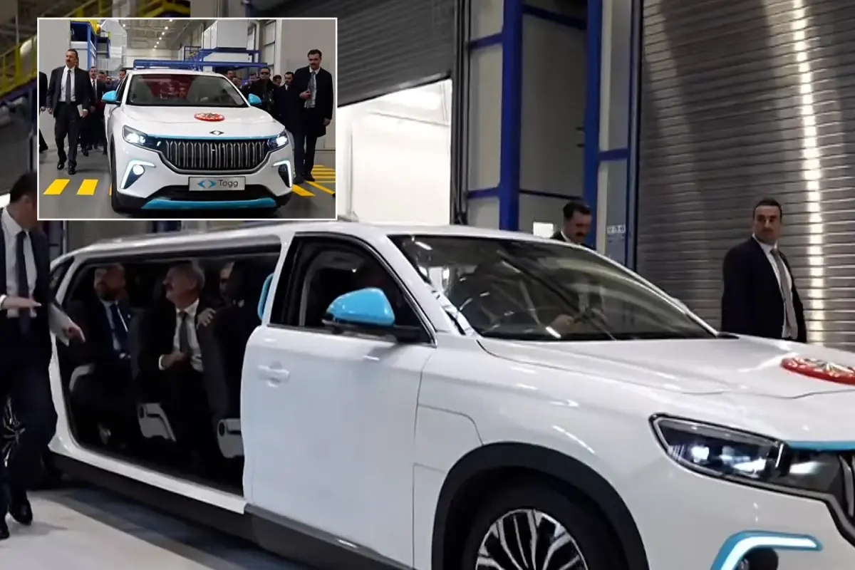 İlk kez görücüye çıktı! Cumhurbaşkanı Erdoğan Altay Tankı törenine limuzin Togg'la geldi