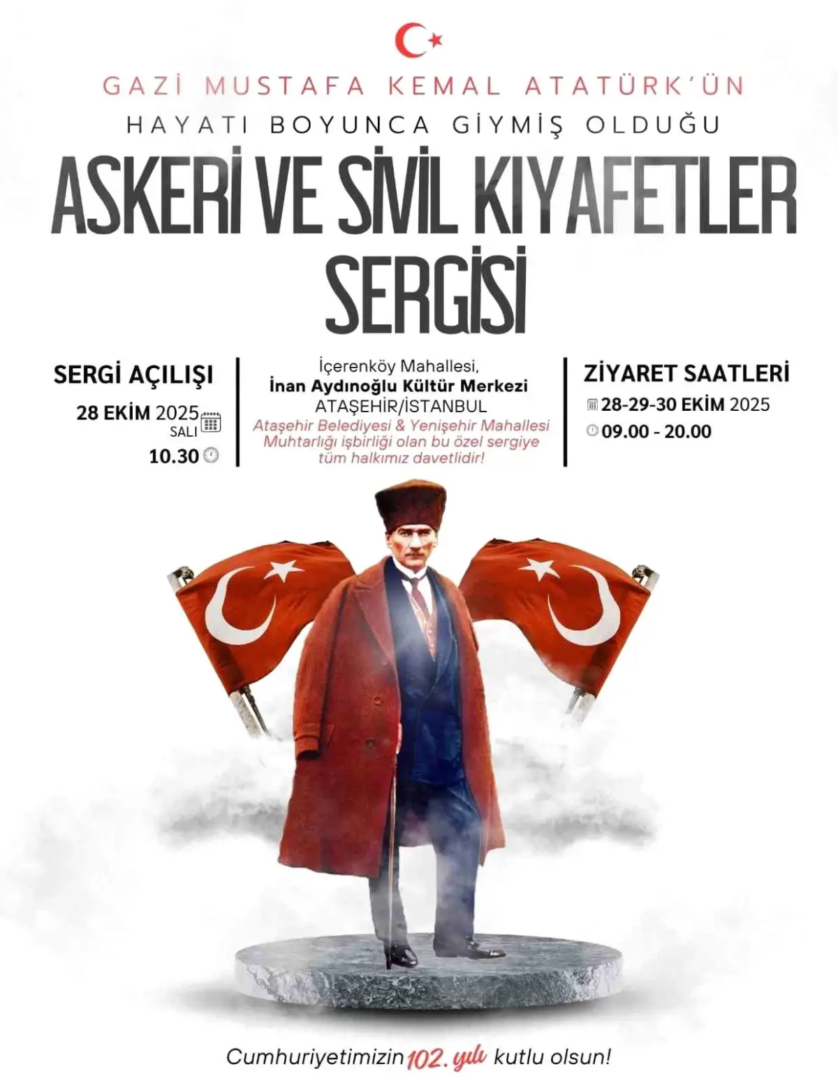 Ataşehir'de Atatürk'ün Kıyafetleri Sergilenecek