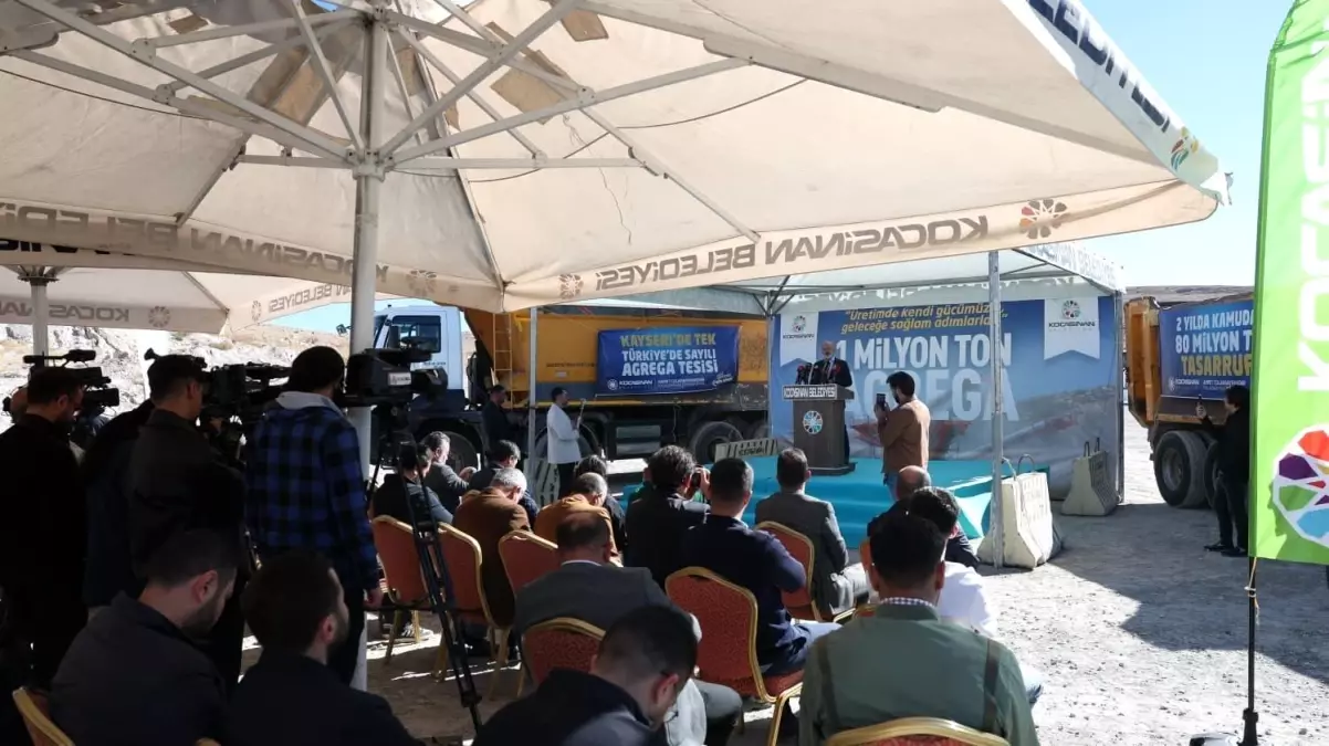 Kocasinan Belediyesi Agrega Üretim Tesisi'nde 1 milyon ton üretim yaptı
