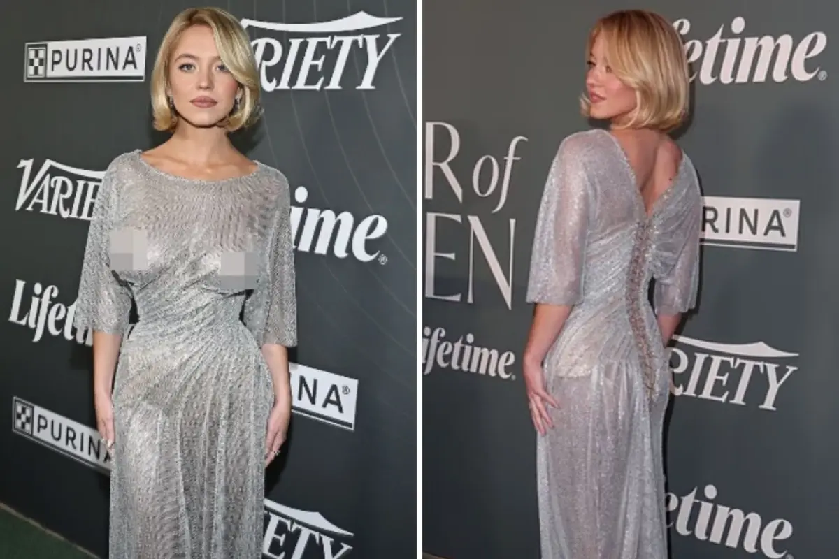 Ünlü oyuncu, altına sutyen giymediği elbisesi ile büyüledi