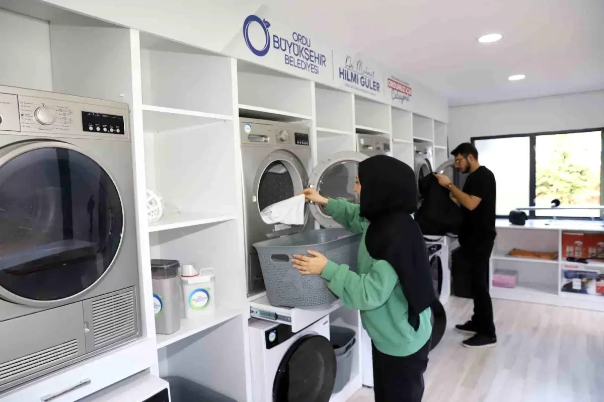 Ordu'da Öğrencilere Özel Kent Çamaşırhanesi 600 Öğrenciye Hizmet Verdi